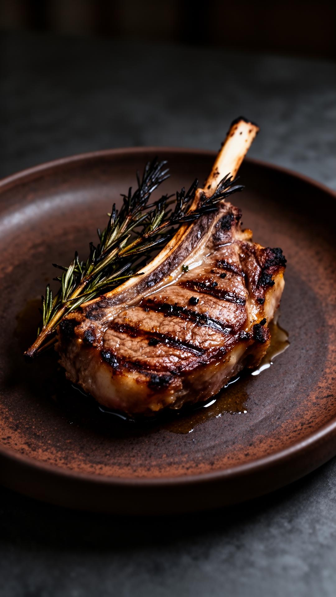 Costoletta d'agnello alla brace
